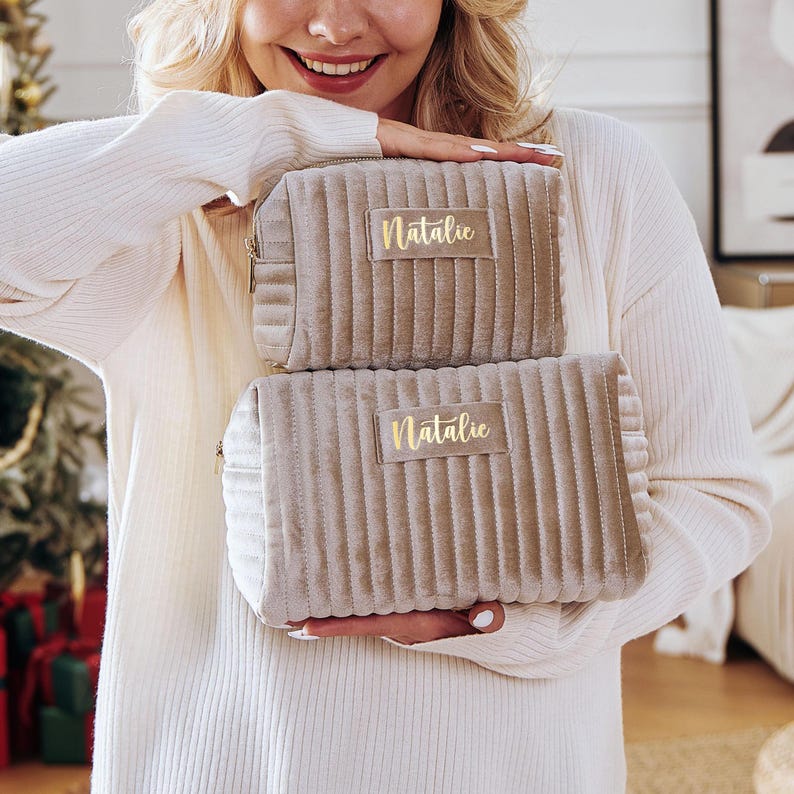 100% Italian Velvet Custom Makeup Bag